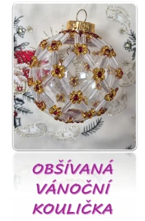 KORÁLKOVÁ STAVEBNICE - OBŠÍVANÁ VÁNOČNÍ OZDOBA (1ks)